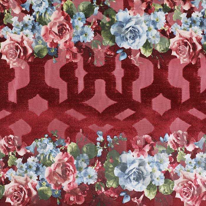 Jacquard flower printed fabric，100%Polyester print sofa fabric